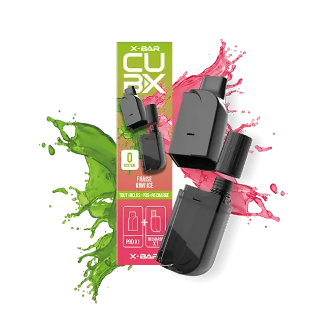 X-Bar CUBX Fraise Kiwi pods 2x11 ml jordbær kiwi