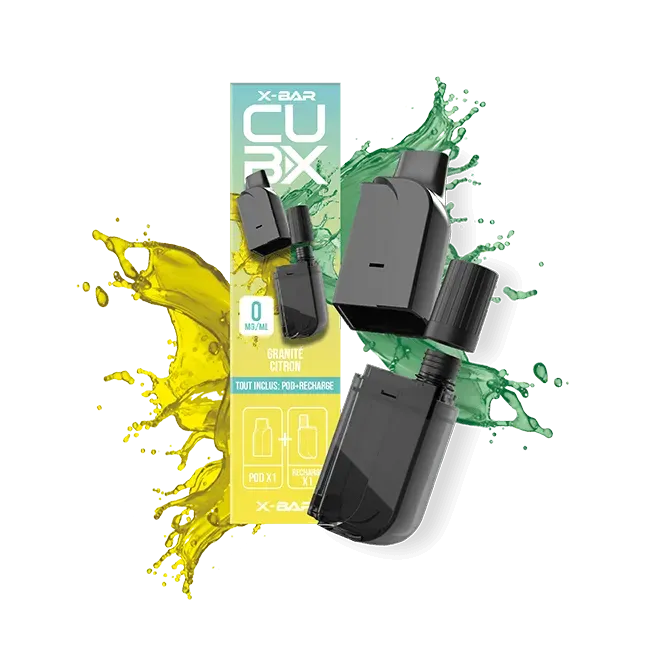 X-Bar CUBX Granité Citron pods 2-pakning sitron-is