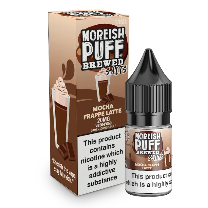 Moreish Puff Brewed Mocha Frappe Latte nic salt 10ml kaffe