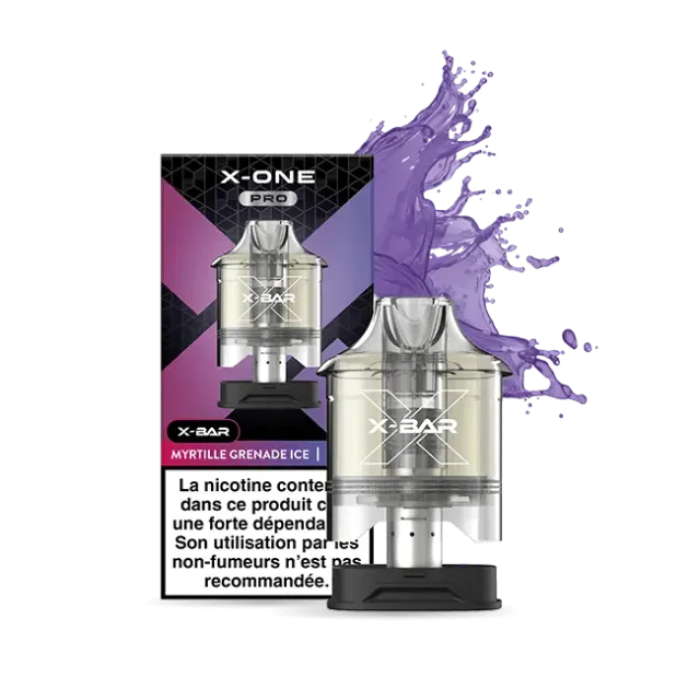 X-Bar X-ONE PRO Pods Blåbær Granateple Ice 12ml