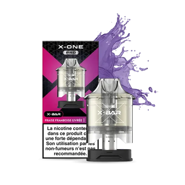 X-Bar X-One Pro pod jordbær bringebær 12 ml 15000 puff