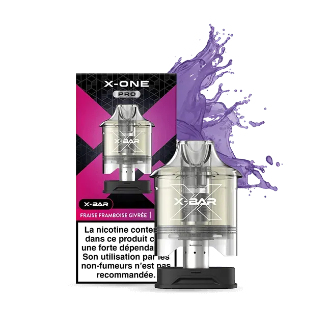 X-Bar X-One Pro pod jordbær bringebær 12 ml 15000 puff