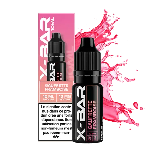 X-Bar Gaufrette Framboise e-væske 10ml vaffel bringebær