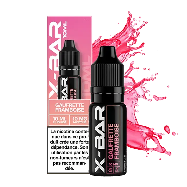 X-Bar Gaufrette Framboise e-væske 10ml vaffel bringebær