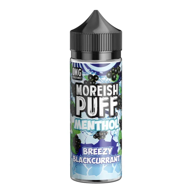 Moreish Puff Blackcurrant Menthol 100ml e-juice solbær