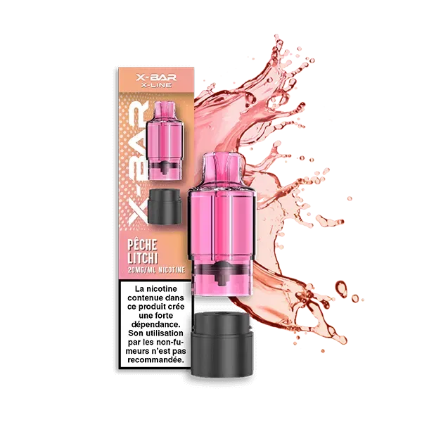 X-Bar X-Line Pêche Litchi pod fersken 12 ml