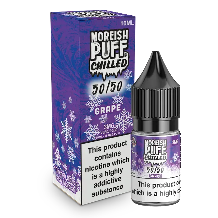 Moreish Puff Chilled Grape e-væske 10ml 50/50 drue-is