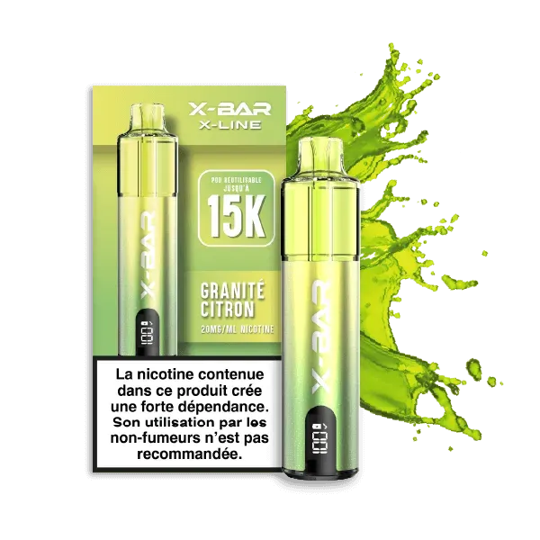 X-Bar X-Line Granité Citron vapekit sitron is