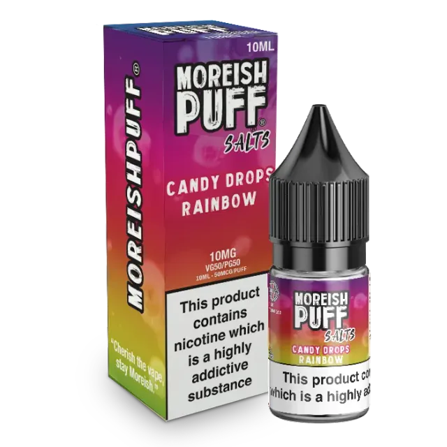 Moreish Puff Rainbow Candy Drops 10ml nic salt 20mg