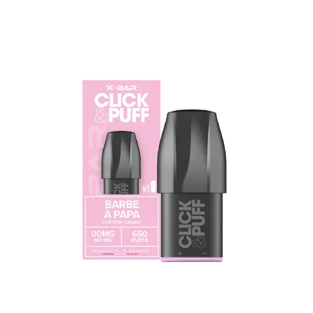 X-Bar Click & Puff pod vape sukkerspinn 2 ml