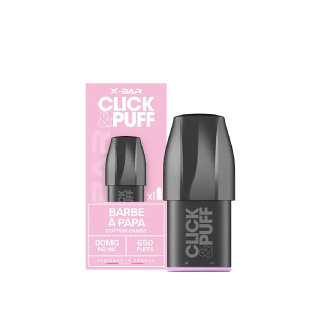 X-Bar Click & Puff pod vape sukkerspinn 2 ml