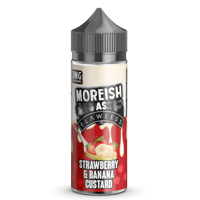 Moreish as Flawless Strawberry Banana Custard shortfill 100ml 0mg
