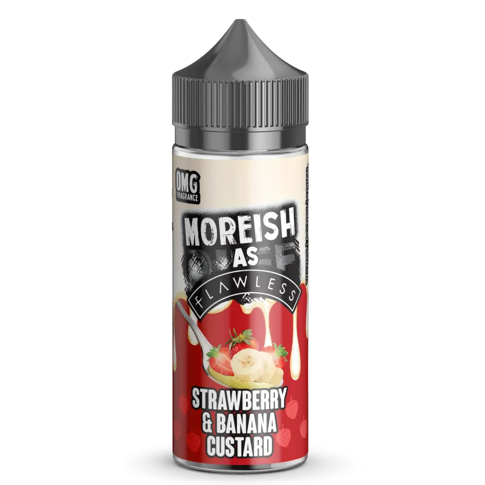 Moreish as Flawless Strawberry Banana Custard shortfill 100ml 0mg