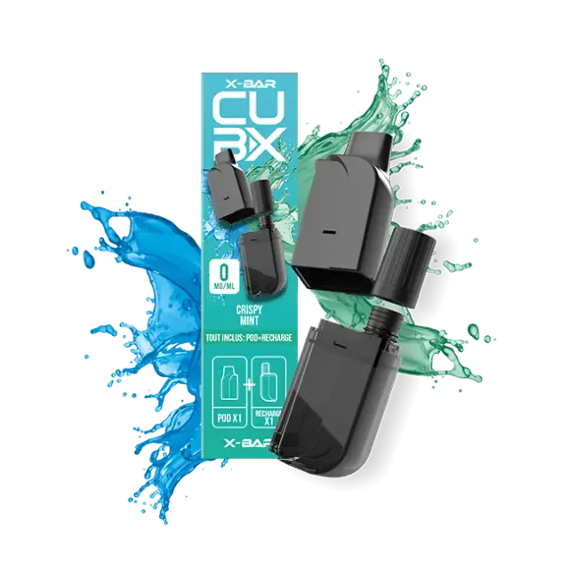 X-Bar CUBX Crispy Mint pods 2x11 ml grønn mentol