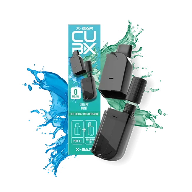 X-Bar CUBX Crispy Mint pods 2x11 ml grønn mentol