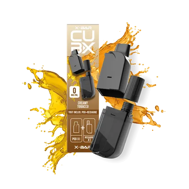X-Bar Cubx Creamy Tobacco pods 2+9 ml tobakk