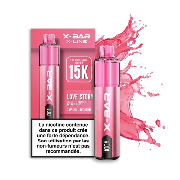 X-Bar X-LINE Love Story vape-kit 2+10 ml sukkerspinn