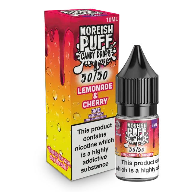 Moreish Puff Candy Drops Lemonade Cherry e-væske 10ml 6mg