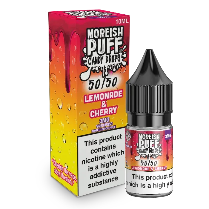 Moreish Puff Candy Drops Lemonade Cherry e-væske 10ml 6mg
