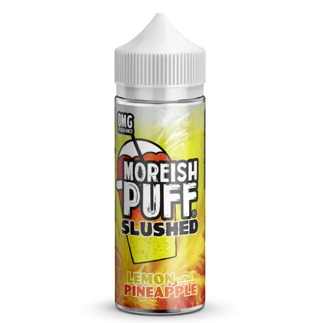 Moreish Puff Lemon Pineapple Slushed 100ml shortfill e-væske is