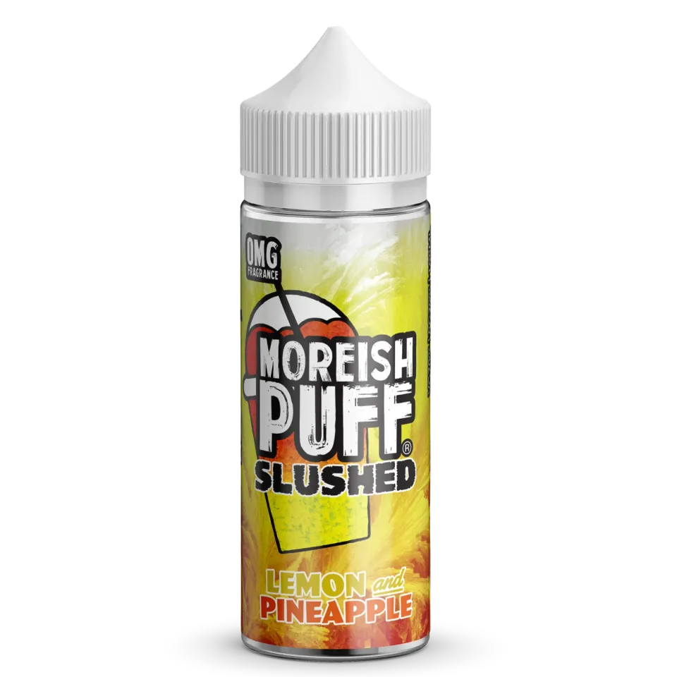 Moreish Puff Lemon Pineapple Slushed 100ml shortfill e-væske is