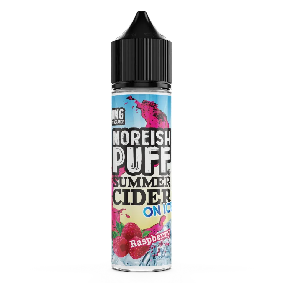 Moreish Puff Summer Cider on Ice Raspberry shortfill 50ml bringebær