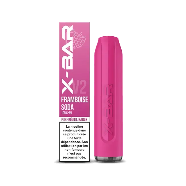X-Bar 650 Raspberry Soda vape 2ml bringebær