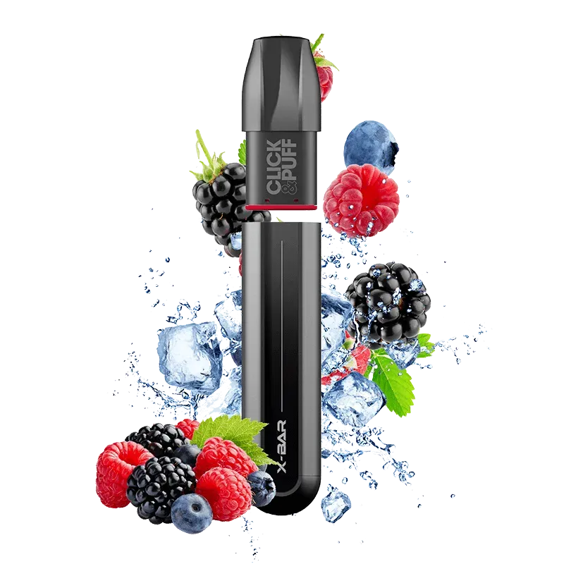 X-Bar Click & Puff Fruits Rouges startkit røde bær