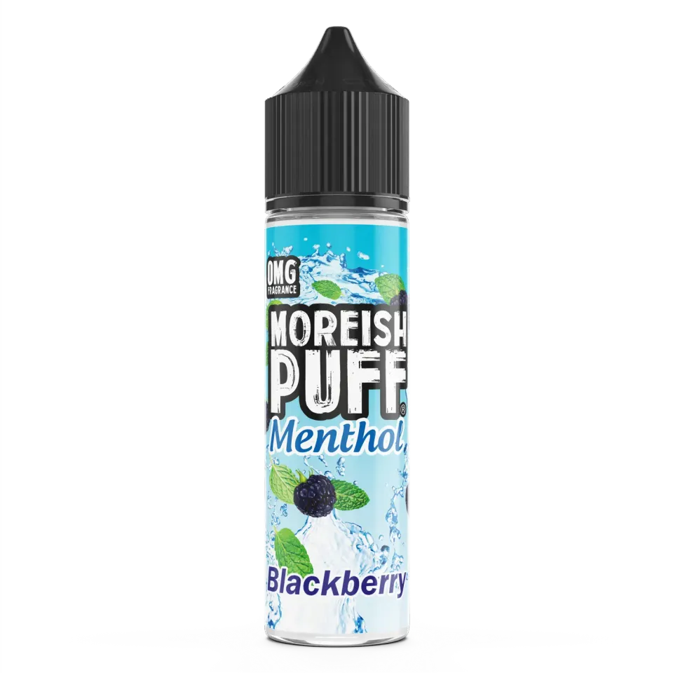 Moreish Puff Blackberry Menthol e-væske 50ml bjørnebær