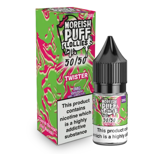 Moreish Puff Lollies Twister Lollies 10ml e-juice 12mg ananas