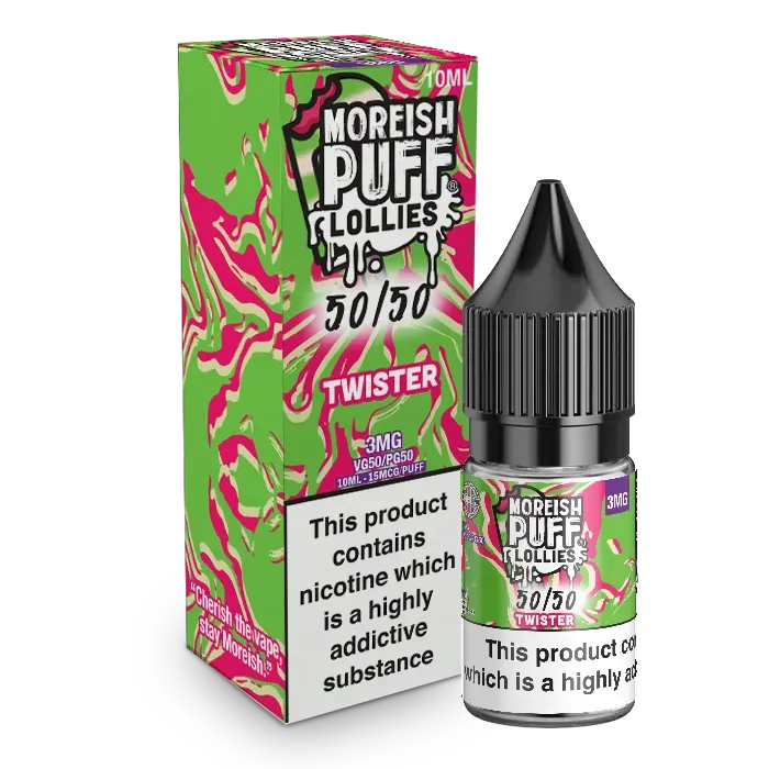 Moreish Puff Lollies Twister Lollies 10ml e-juice 12mg ananas