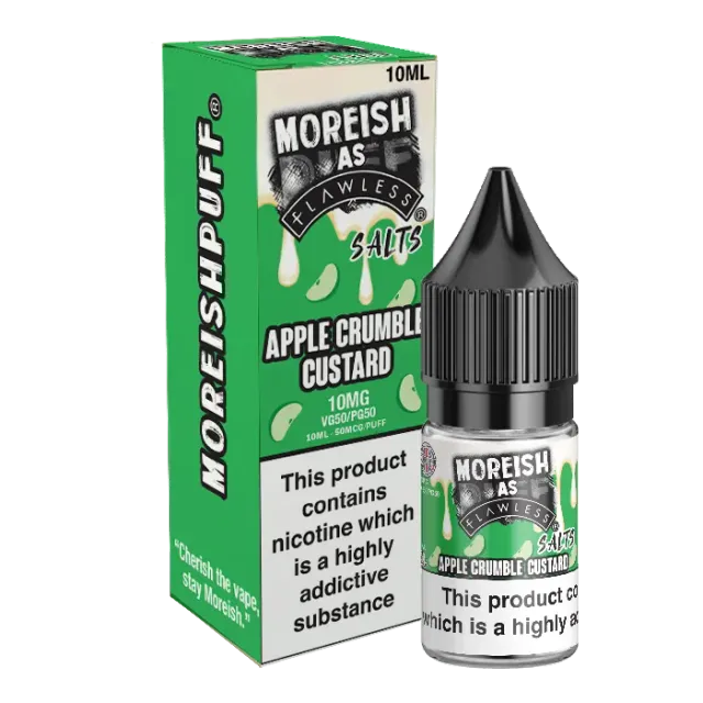 Moreish As Flawless Apple Crumble Custard 10ml nic salt 10mg