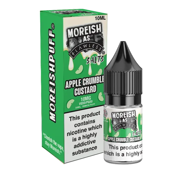 Moreish As Flawless Apple Crumble Custard 10ml nic salt 10mg