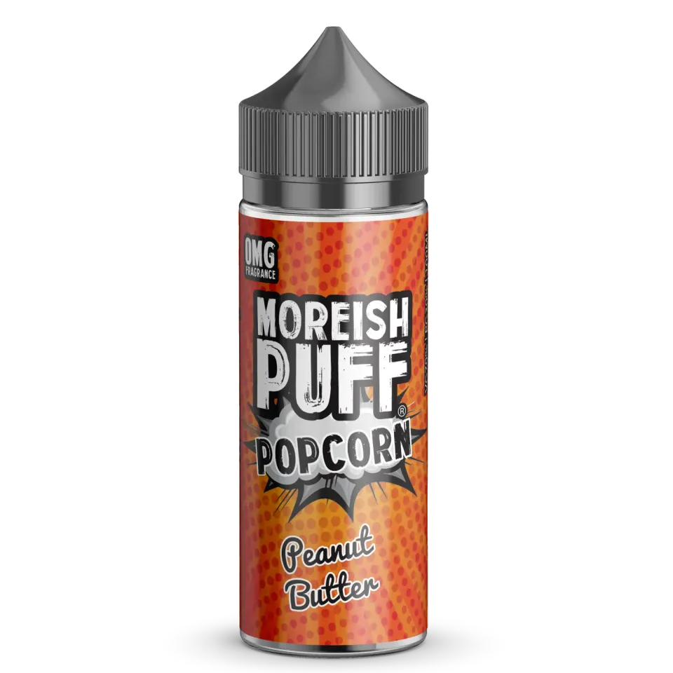 Moreish Puff Popcorn Peanut Butter e-juice 100ml peanøtt