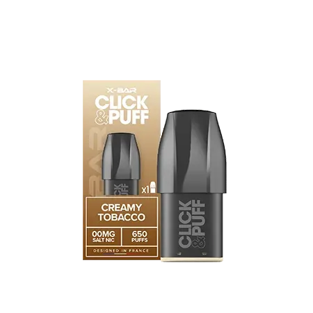 X-Bar Click & Puff Creamy Tobacco pod 2ml mild tobakk