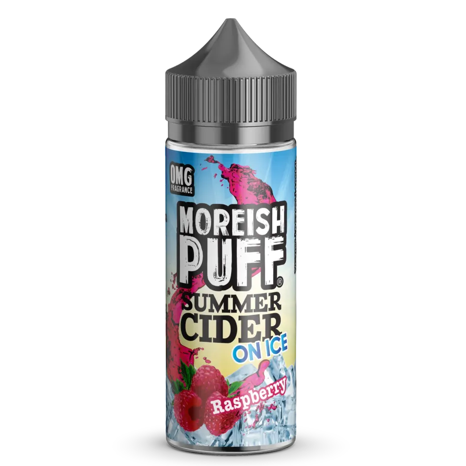 Moreish Puff Raspberry Summer Cider On Ice e-juice 100ml