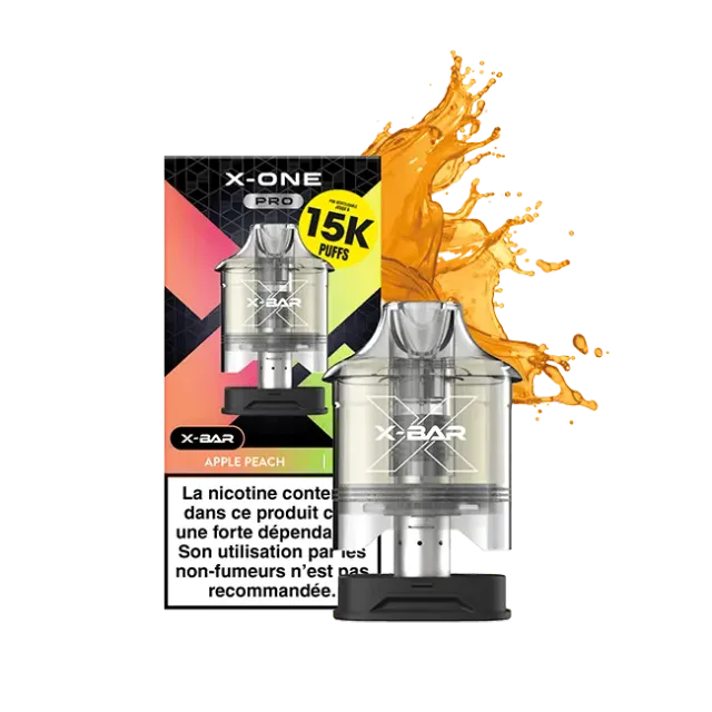 X-Bar X-One Pro pods eple fersken 12ml