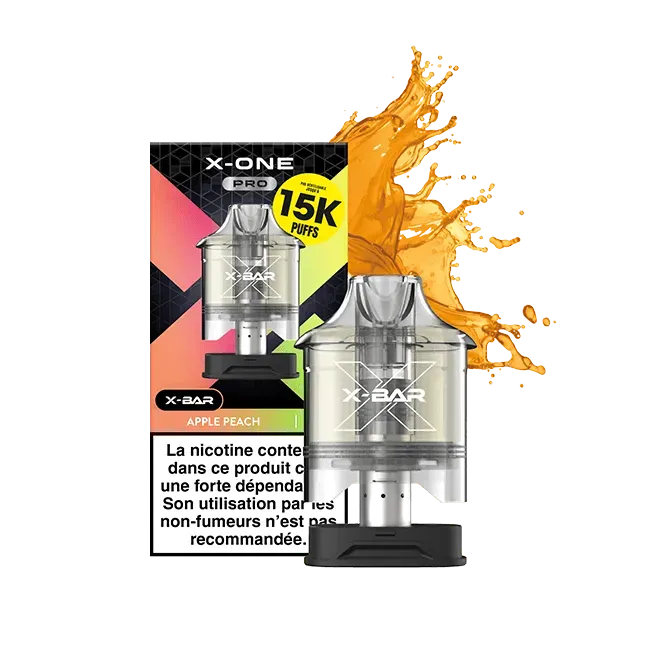X-Bar X-One Pro pods eple fersken 12ml