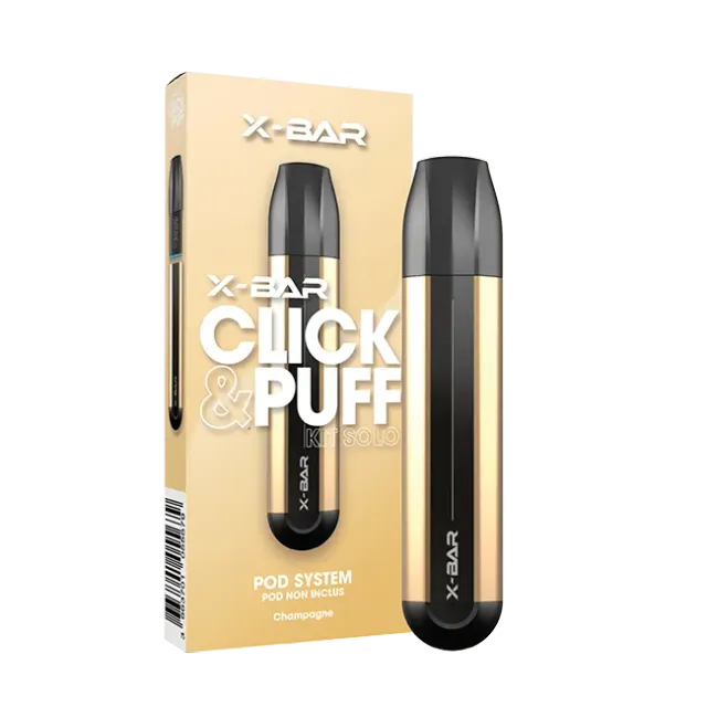 X-Bar Click & Puff Solo pod-kit champagne 500mAh