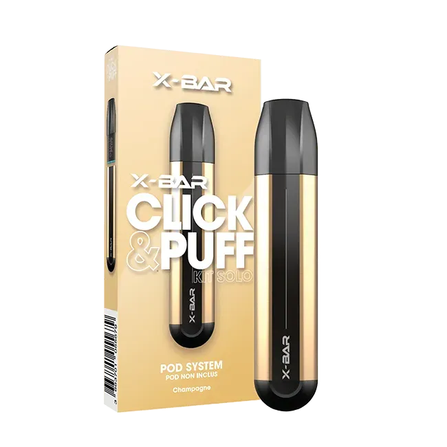 X-Bar Click & Puff Solo pod-kit champagne 500mAh