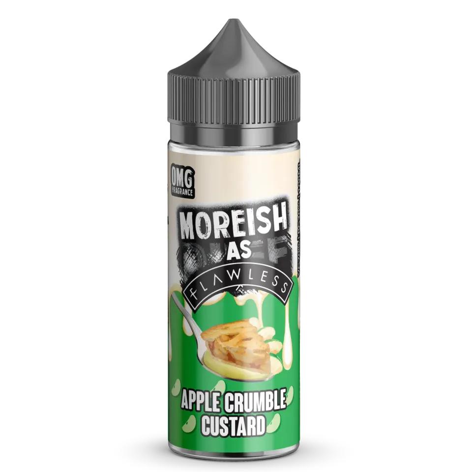 Moreish as Flawless Apple Crumble Custard shortfill 100ml eple