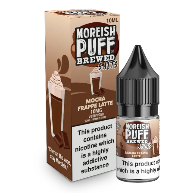 Moreish Puff Brewed Mocha Frappe Latte nic salt 10ml kaffe