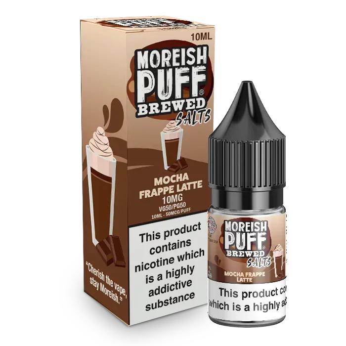 Moreish Puff Brewed Mocha Frappe Latte nic salt 10ml kaffe