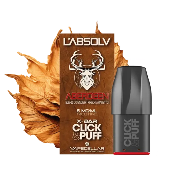 X-Bar Click & Puff pod Aberdeen tobakk 2 ml