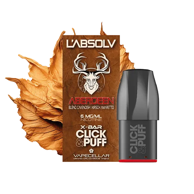 X-Bar Click & Puff pod Aberdeen tobakk 2 ml