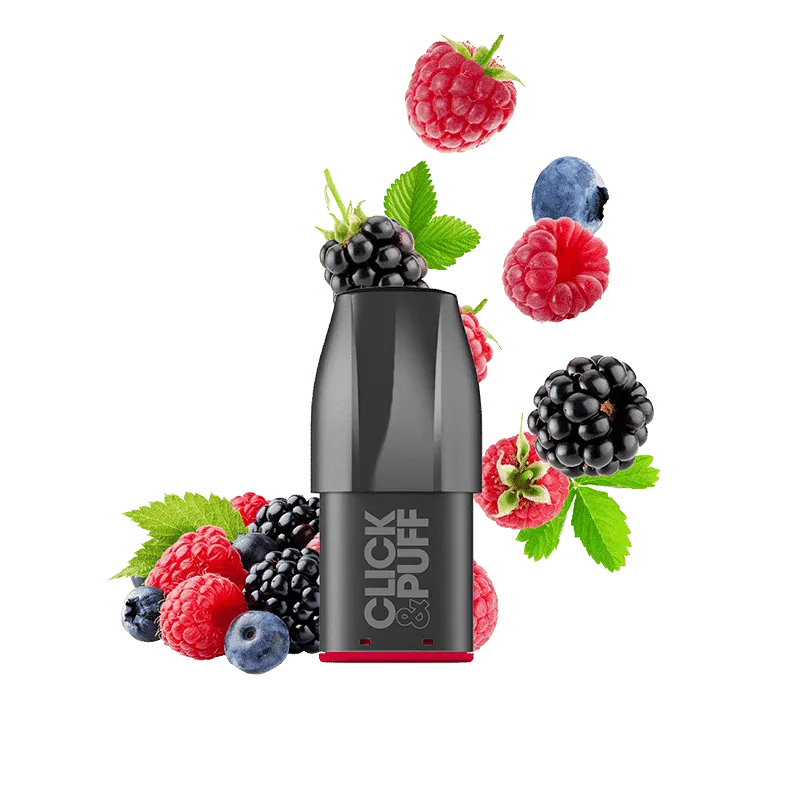 X-Bar Click & Puff Fruits Rouges startkit røde bær