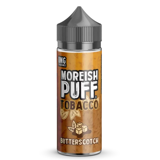 Moreish Puff Tobacco Butterscotch e-væske 100ml 0mg tobakk