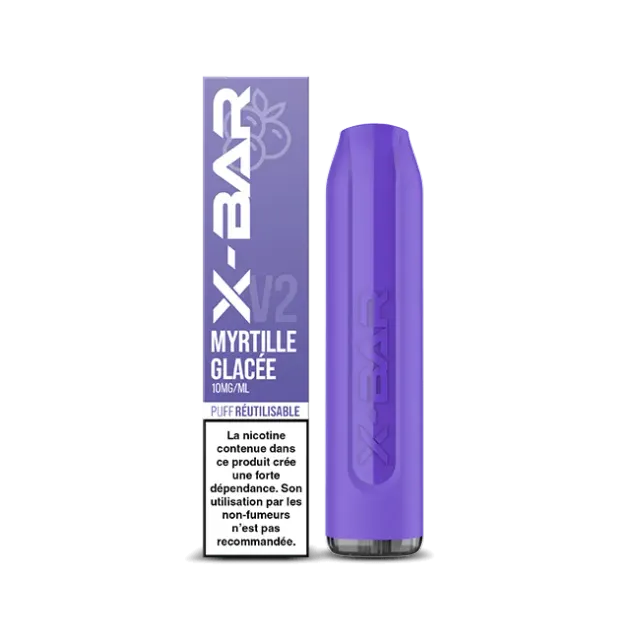 X-Bar 650 Blueberry Ice vape 2 ml blåbæris