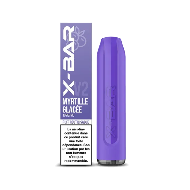 X-Bar 650 Blueberry Ice vape 2 ml blåbæris