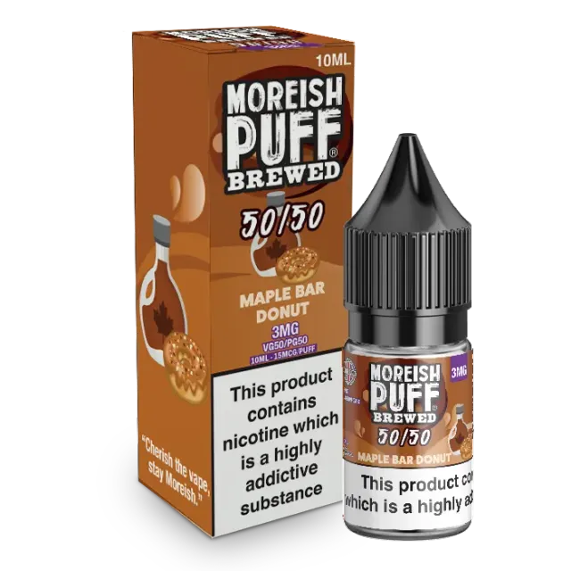 Moreish Puff Brewed Maple Bar Donut e-væske 10ml kaffe